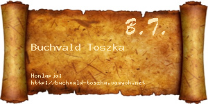 Buchvald Toszka névjegykártya
